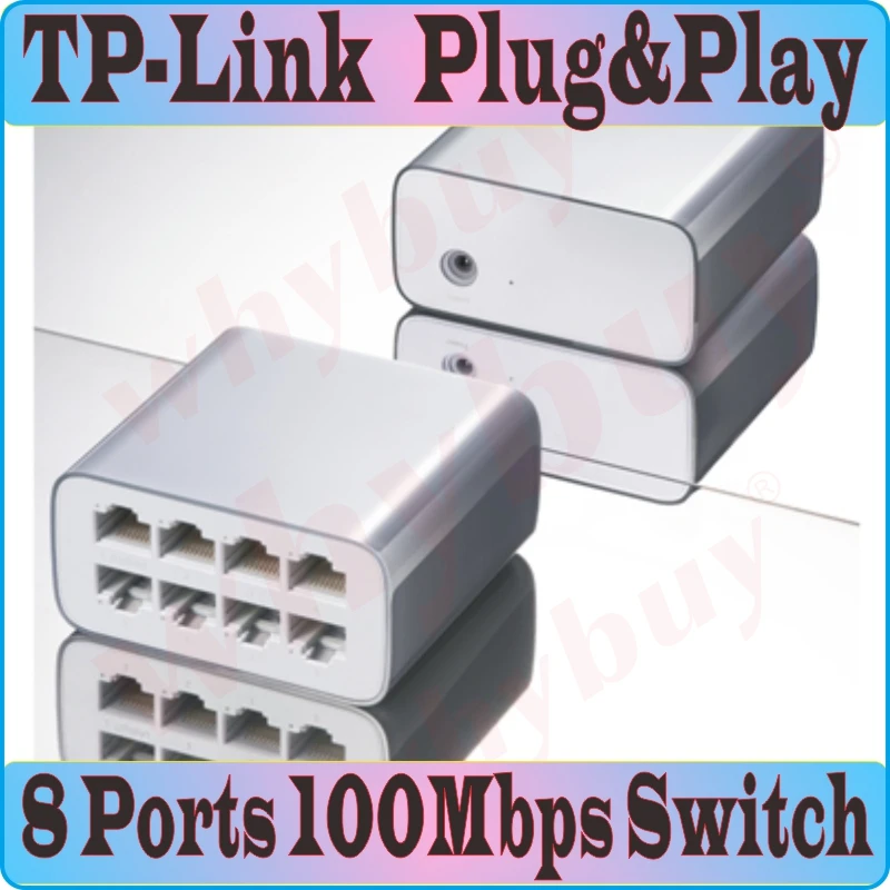 Мини коммутатор tp link Plug & Play 8 портов RJ45 настольный 100 Мбит/с SOHO Ethernet Lan хаб полный