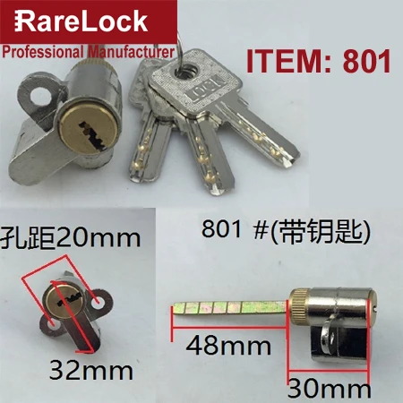 801 Rarelock дверной замок цилиндр для дома ворота спальня ванная комната отель офисная Дверь Аксессуары для замены DIY MS562 hh - Цвет: 801