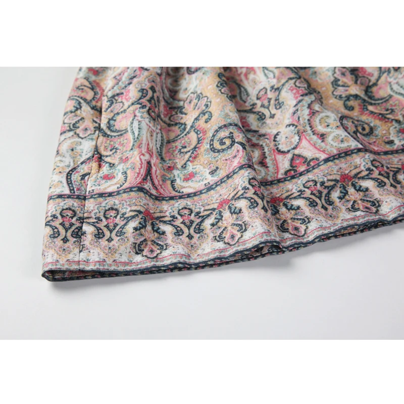 

2021 Summer Bohemian Dress Women High Waist Slim Short Sleeve V Neck Loose Dresses Mujer Elegant Stylish Party Holiday Vestidos