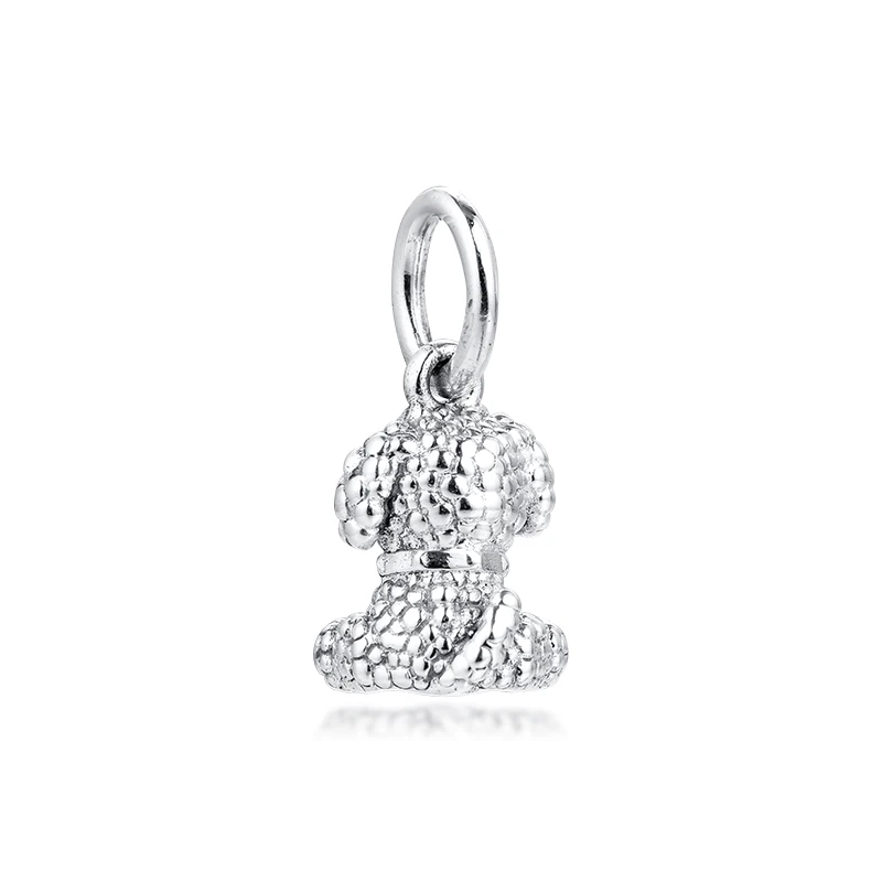 Подлинные искусственные серебряные подвески в виде пуделя щенка собаки подходят