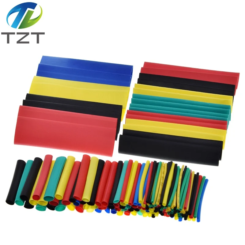 328 шт. термоусадочные трубки изоляционные ассортимент 2:1 красочные обертывания