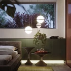 Подвесная лампа в стиле пост-модерн, лампа в виде молочного белого стеклянного шара для растений, горшка для столовой, фойе, фойе, подвесной светильник