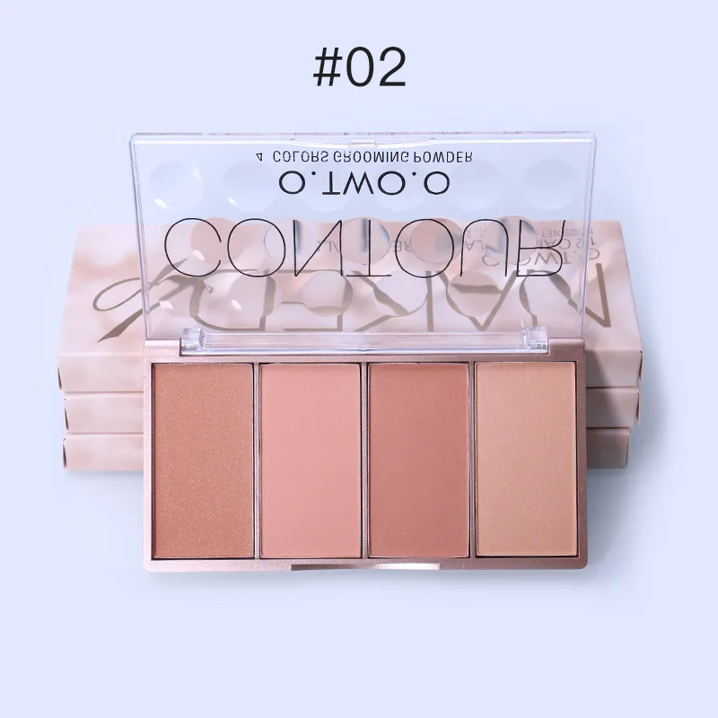 O.TWO.O, макияж для лица, консилер, палитра, основа, контурная палитра, основа, консилер, пудра, макияж, палитра, набор, 4 цвета - Цвет: N9110-02