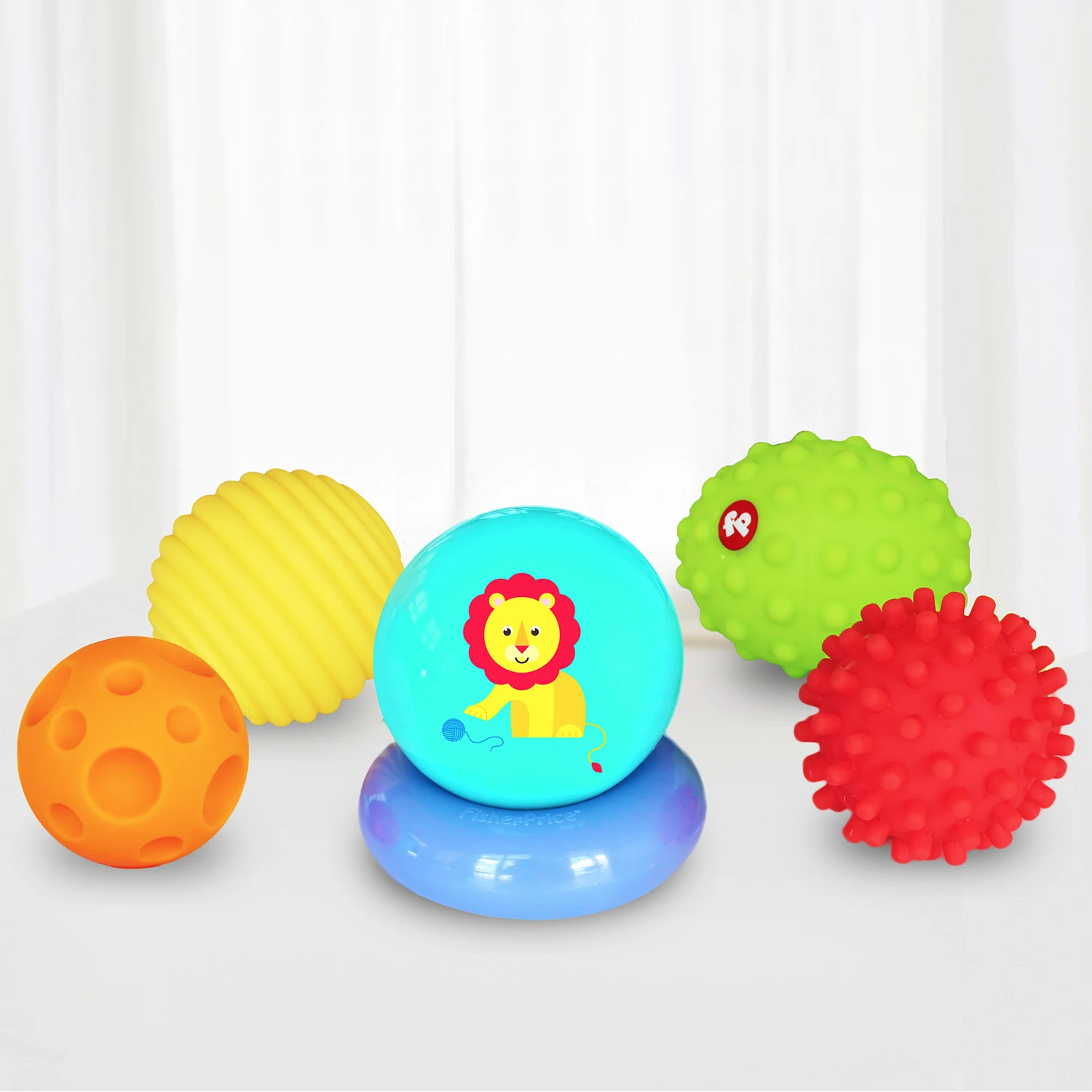 Fisher-Price детские игрушечные мячи тренировочный мяч надувной мяч ручной мячик пинч под названием сотовой Массажный мяч детский мяч для обучения детей