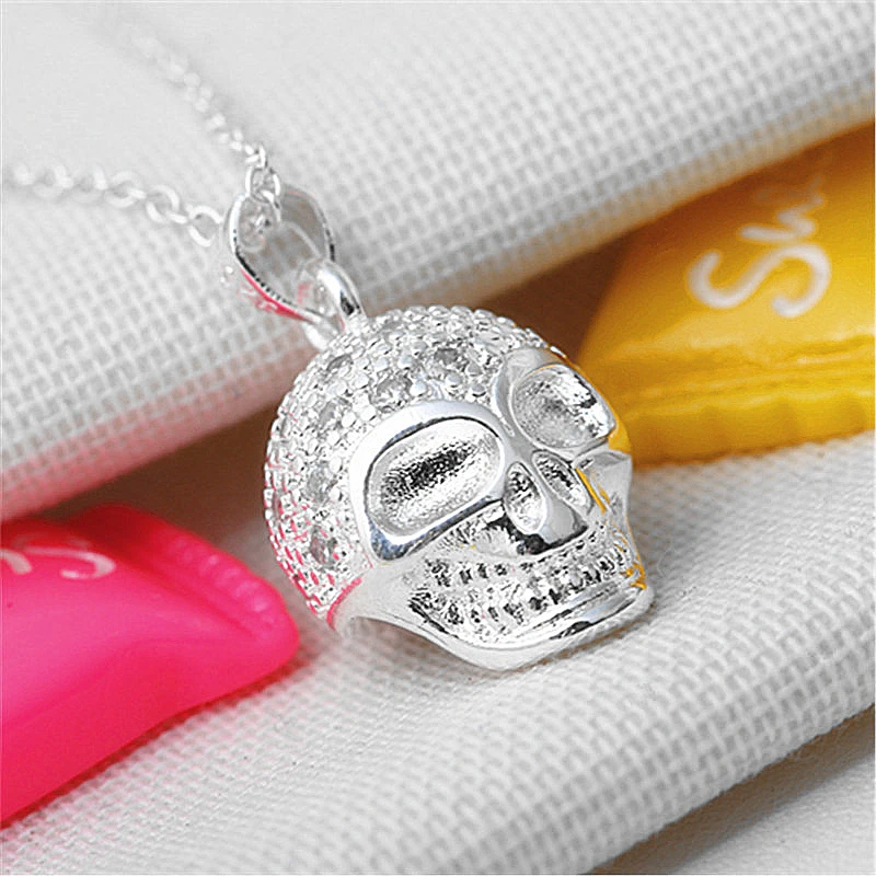 Модная серебряная подвеска персональная темпераментная девушка Череп