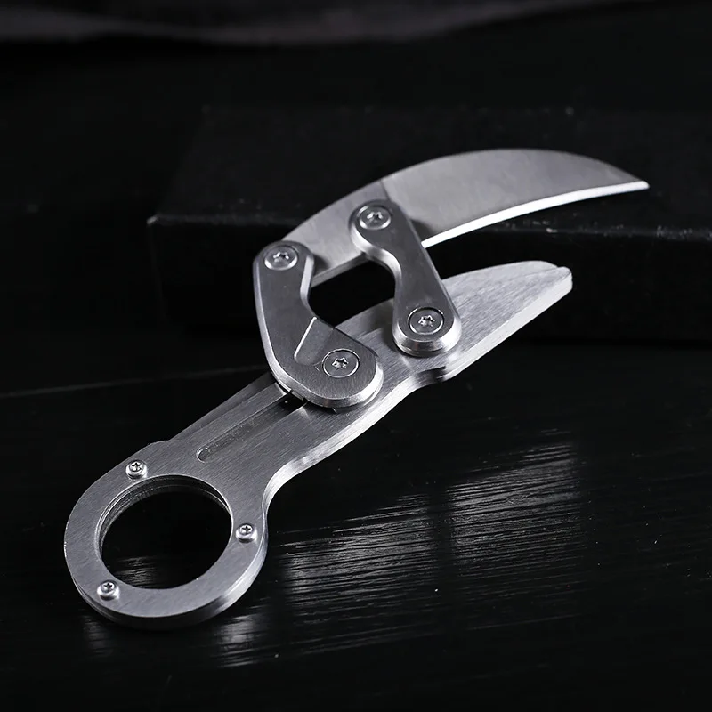 New Type-SilverA CS Caswell, Тактический механический нож для выживания на открытом воздухе, Складывающийся в виде лапы, Morphing Karambit EDC, инструменты для кемпинга, режущий нож - Цвет: New Type-SilverA