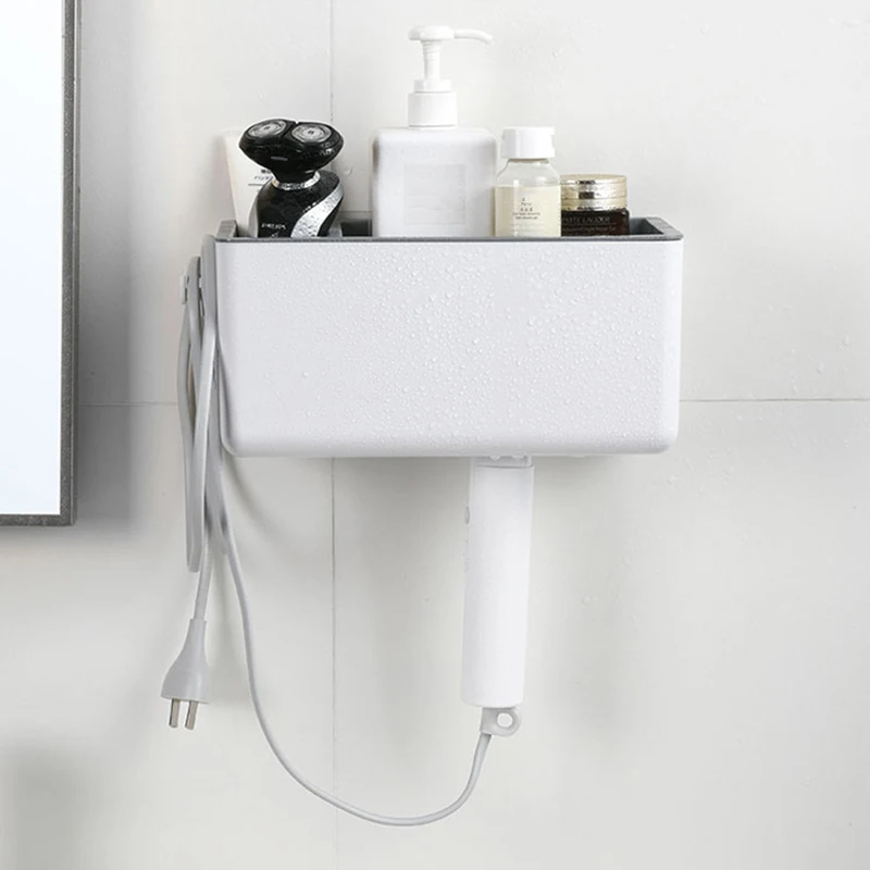 Хорошая здоровая настенная стойка для фена ванной полка хранения | Красота и