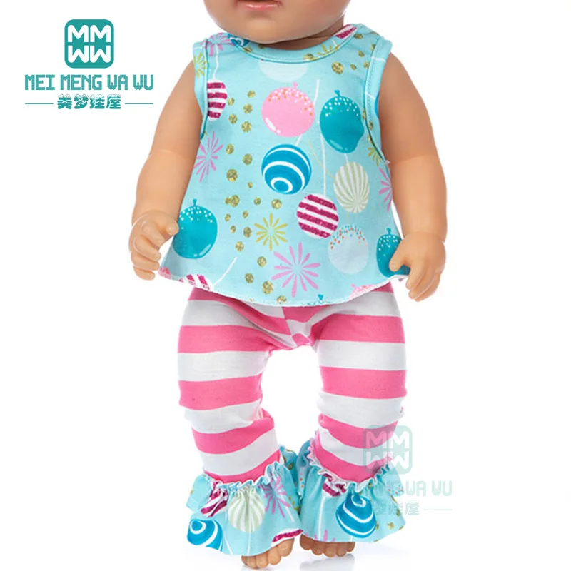 Кукла clotehs для кукол новорожденных 43 см американская кукла футболка с героями