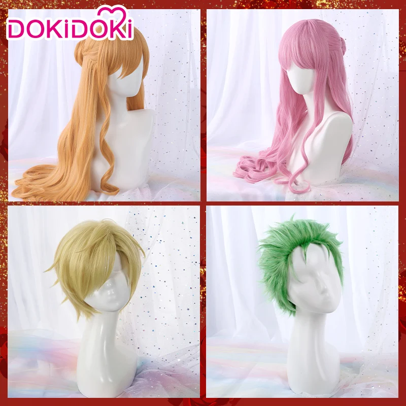 Парики DokiDoki для косплея аниме короткие мужские и женские Искусственные волосы