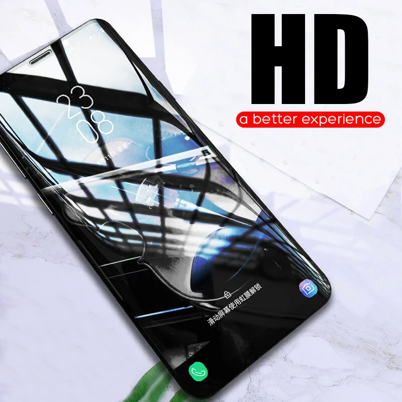 Изогнутое закаленное стекло с полным покрытием для Samsung Galaxy S9 S8 Plus Note 9 8 Защита