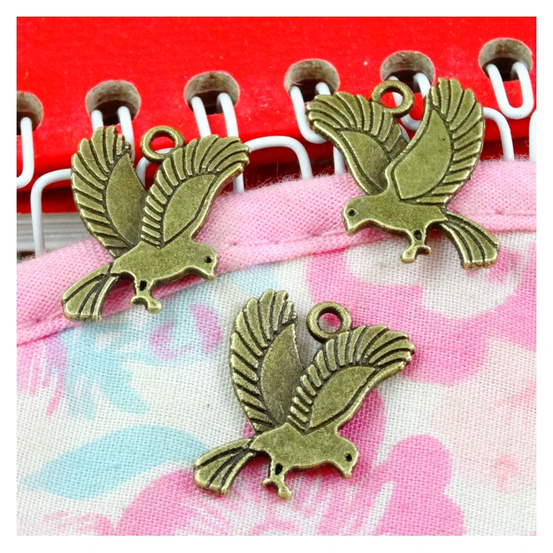 

60 Pieces/Lot 21*17MM Antique Bronze Plated Alloy Eagle Hawk Charms Pendants for Jewelry Making Diy Handmade Craft