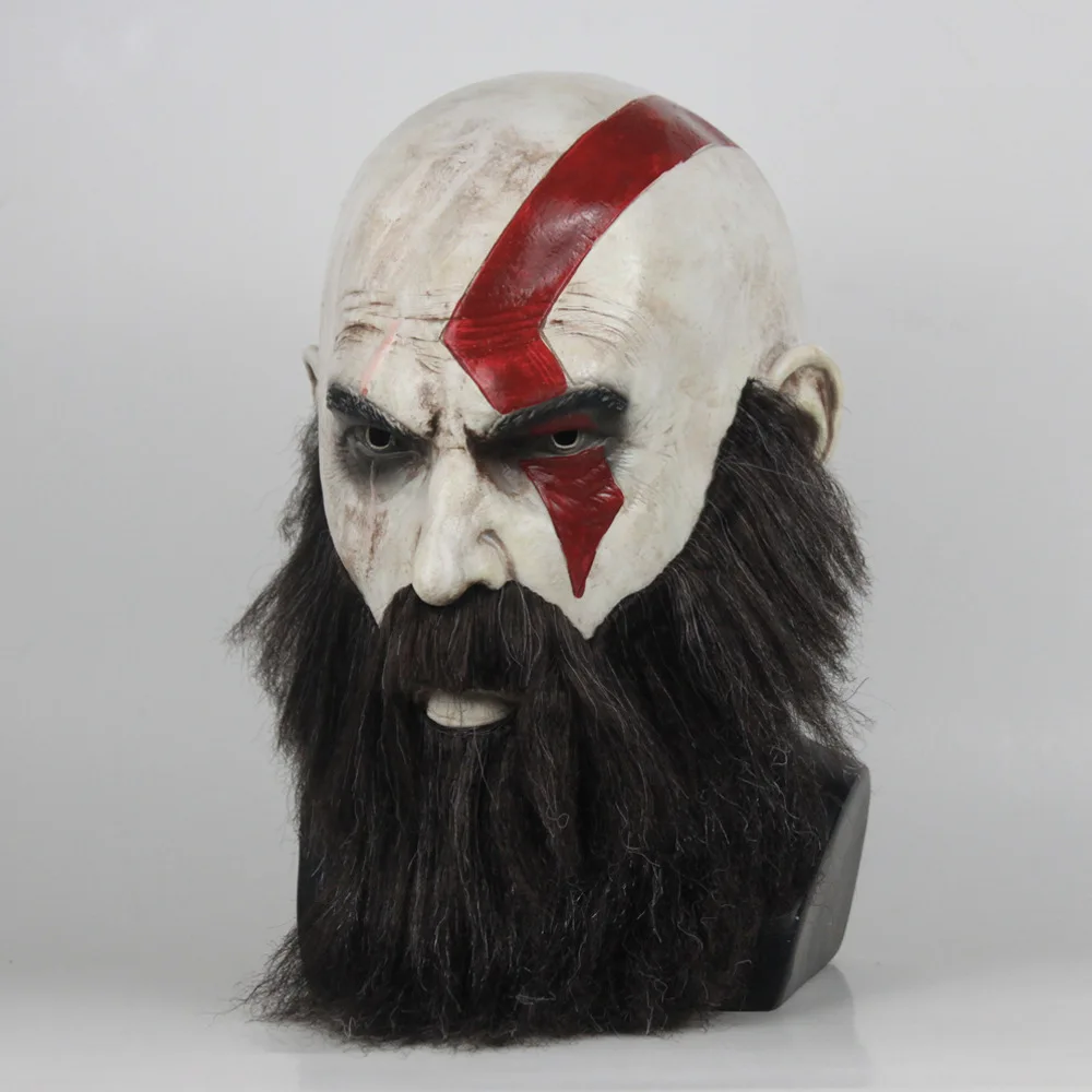 God of War 4 Вечерние Маски для косплея на Хэллоуин Горячая игра Kratos латексная маска