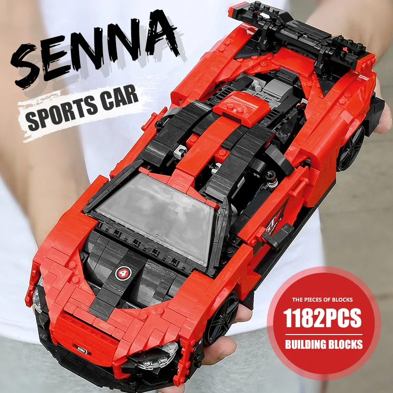 Автомобильные игрушки MOULD KING 10007 модель автомобиля Сенна 1182 деталей строительные