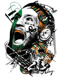 Лот стиль на выбор горячий CONOR McGREGOR против NATE DIAZ боксерская Художественная печать