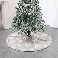 christmas tree decoration snowflake white christmas dress fur skirt party with christmas stockings wholesale drop shipping