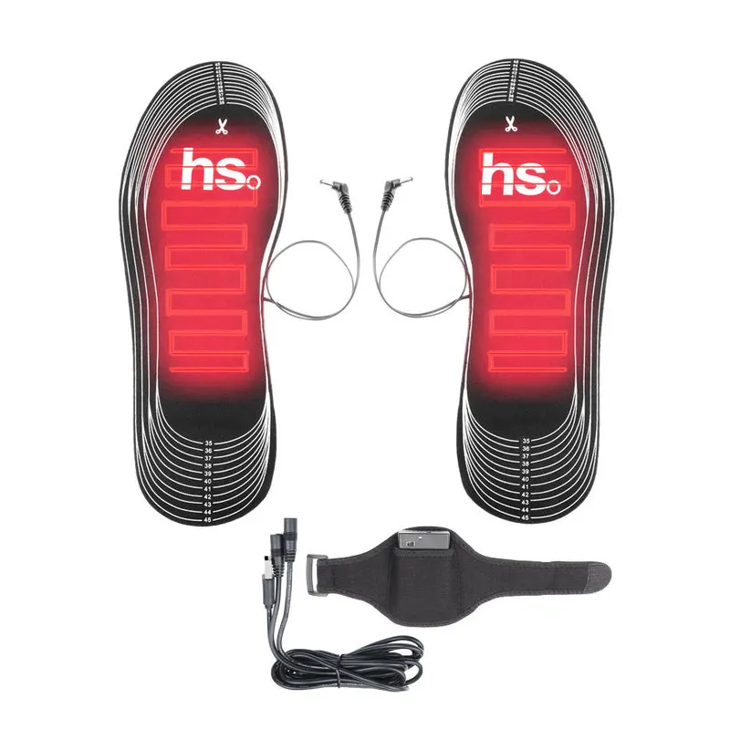 

Full foot heating insole battery box USB cable electric heating insole warm foot ski hunting sports Can be trimmed