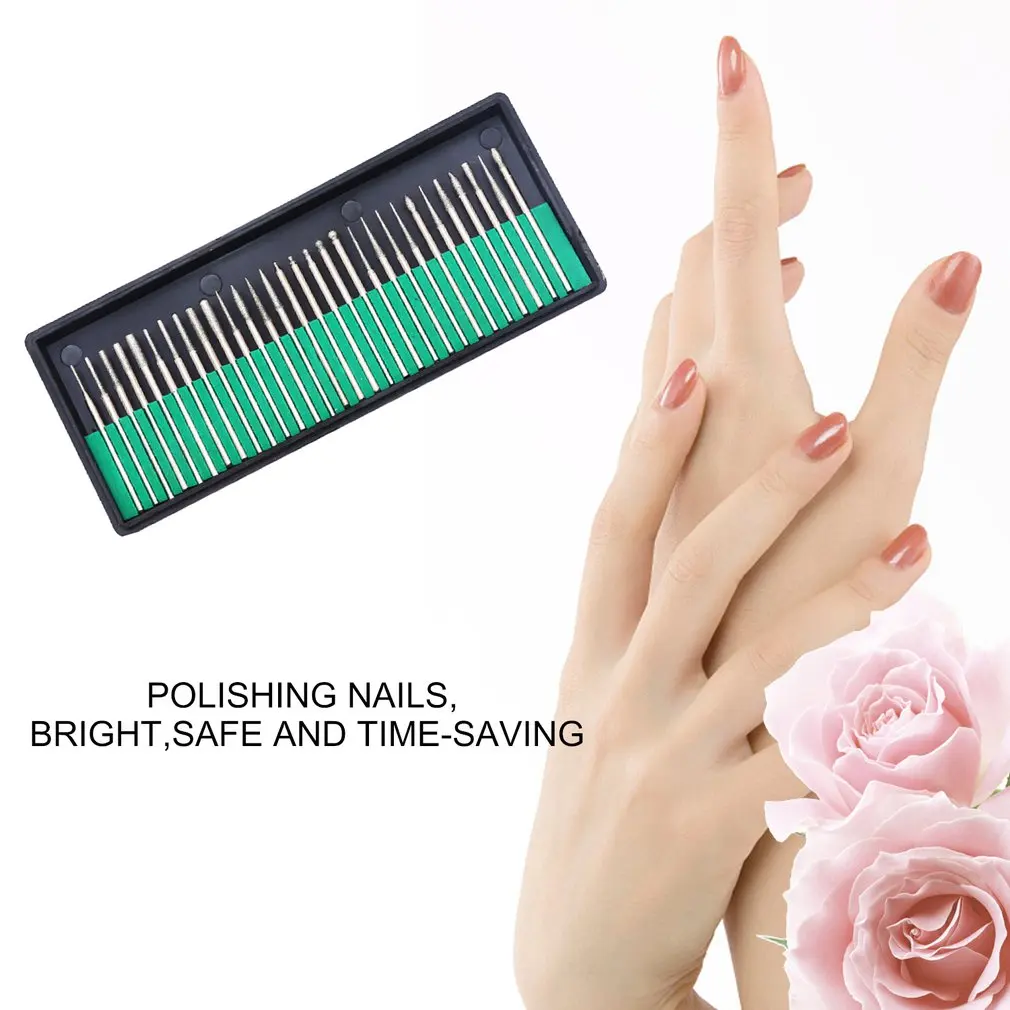 30 шт./компл. маникюрные инструменты для дизайна ногтей набор шлифовальная