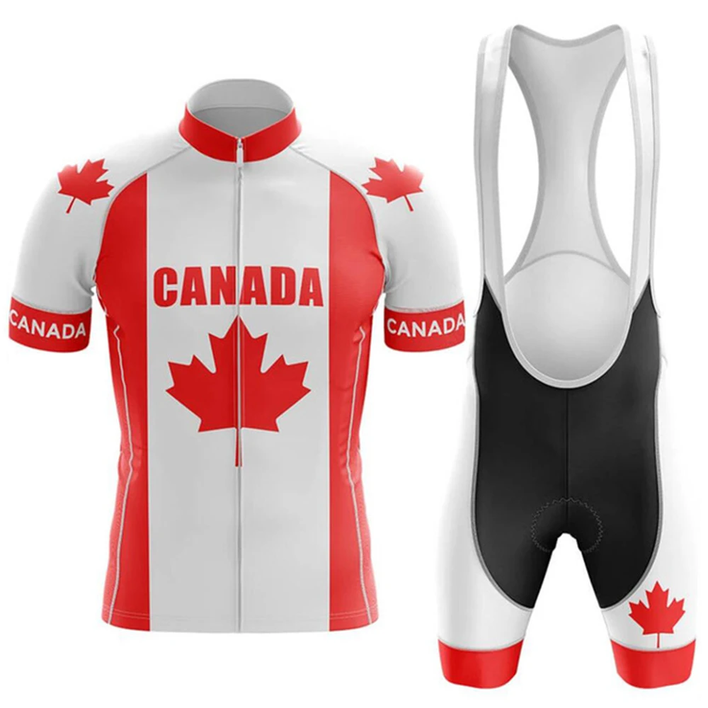 

2020 Canada Cycling Wear Men's Cycling Wear Set MTB Cycling Wear Cycling Wear Maillot ROPA ciclismo Triathlon Set Breathable