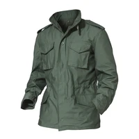 m65 large size jungle waterproof jacketdetachable liner windbreaker tops outdoor hiking hunting wear army tactical hooded coats