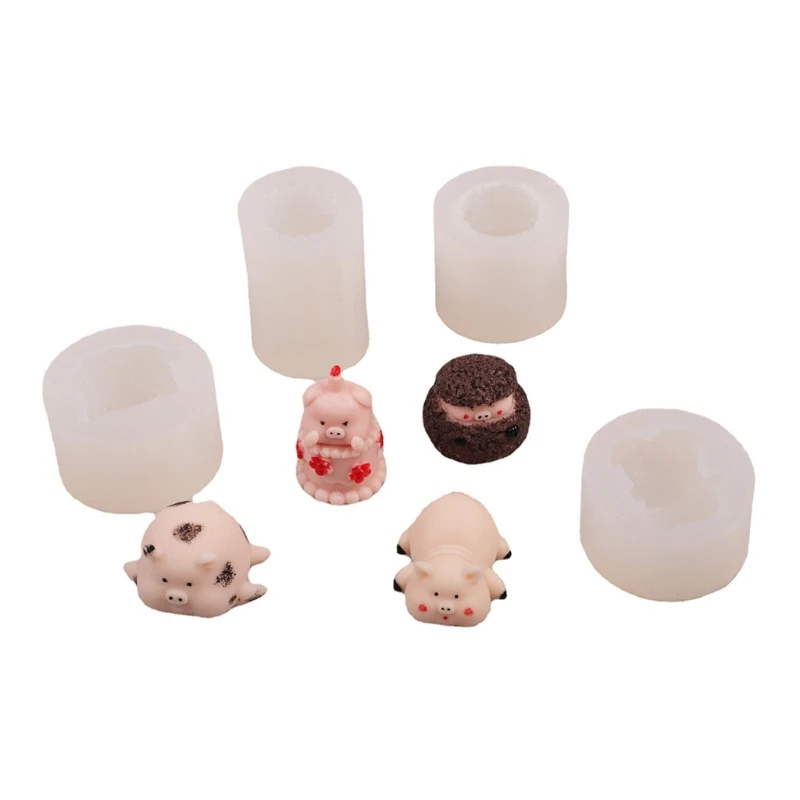

3D Dudu Pig Shape Silicone Mold Keychain Resin Epoxy Craft Polymer Clay Craft DIY Ornament Jewelry Making Tools