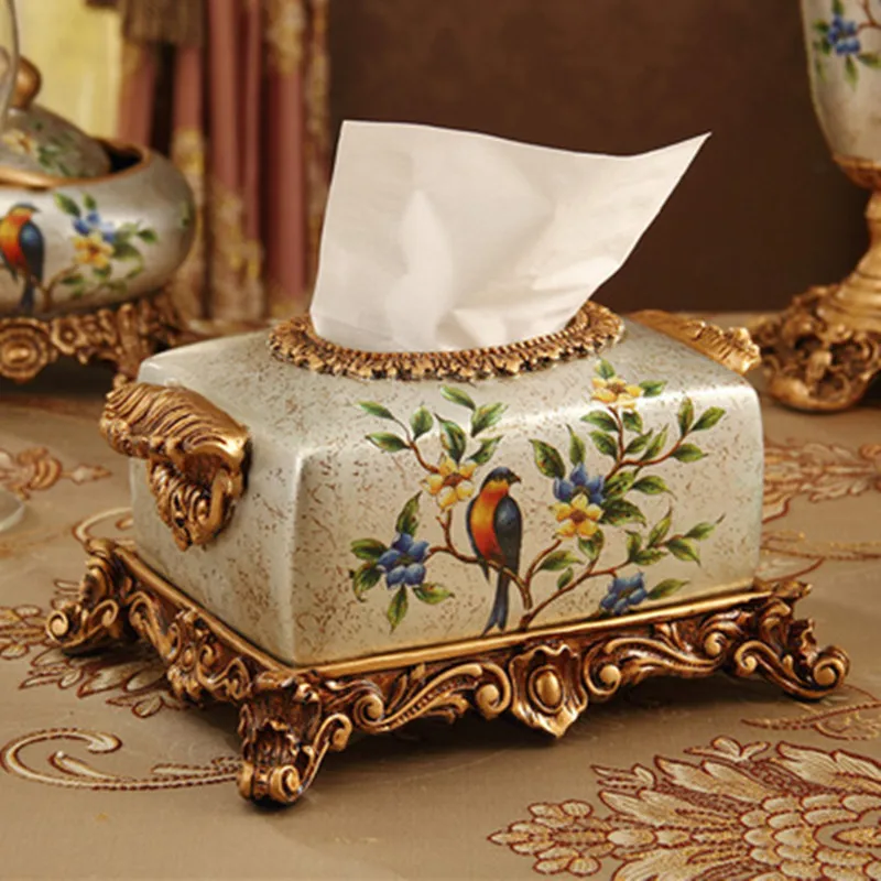 Новый год 1 шт. ретро креативная керамическая коробка для салфеток Европейский