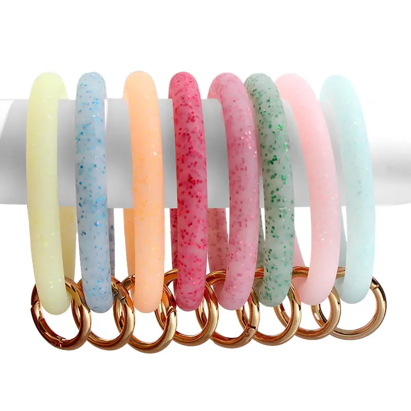 Силиконовая Петля для ключей с золотой застежкой|Брелоки| |