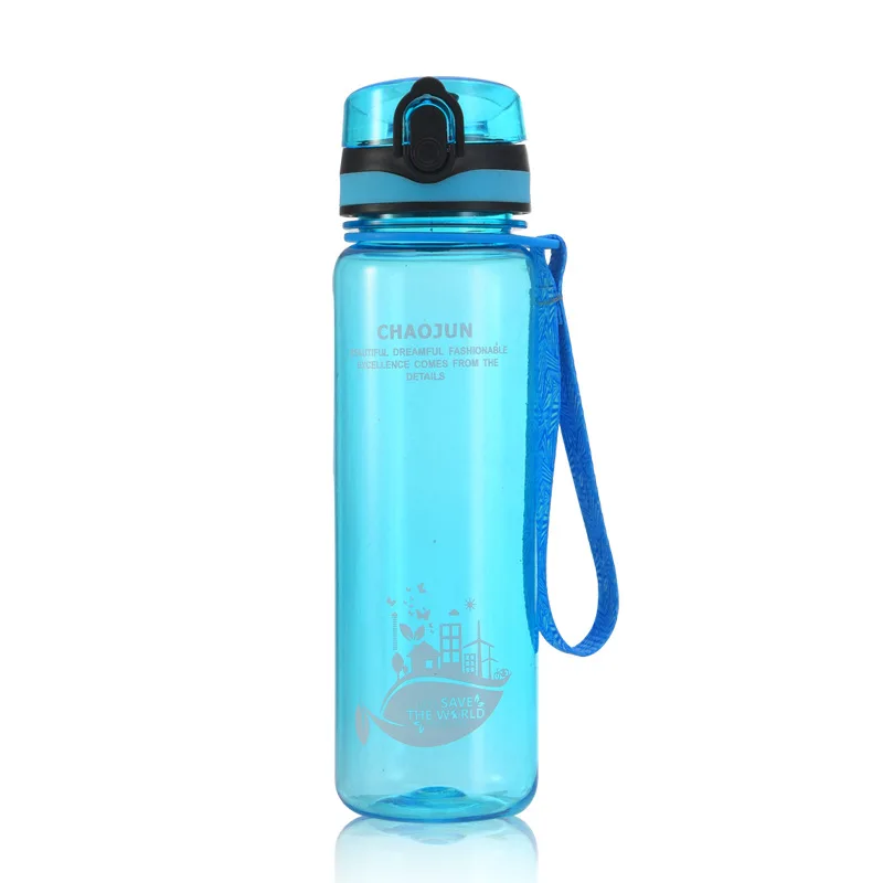 Sky blue Креативная бутылка для воды для детей и взрослых, для спорта на открытом воздухе, герметичная, большая емкость, портативная и бутылка для питья - Цвет: Sky blue