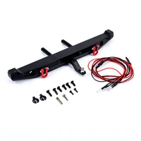 metal rear bumper with led light for 110 rc crawler car trx 4 axial scx10ii 90046 upgrade parts accessories