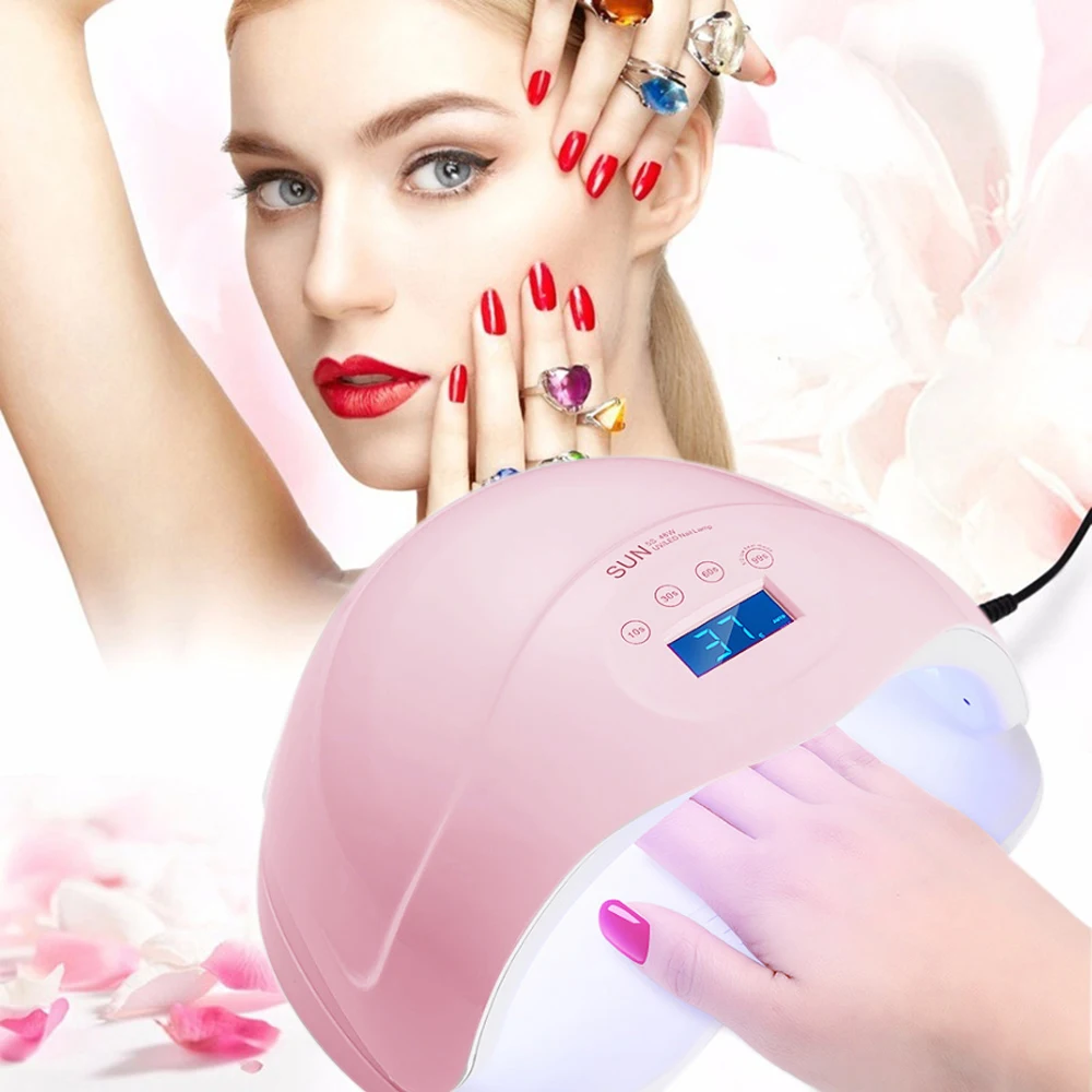 УФ-светодиодная лампа для сушки ногтей SUN5 Plus 48 Вт датчик маникюра Солнцезащитный