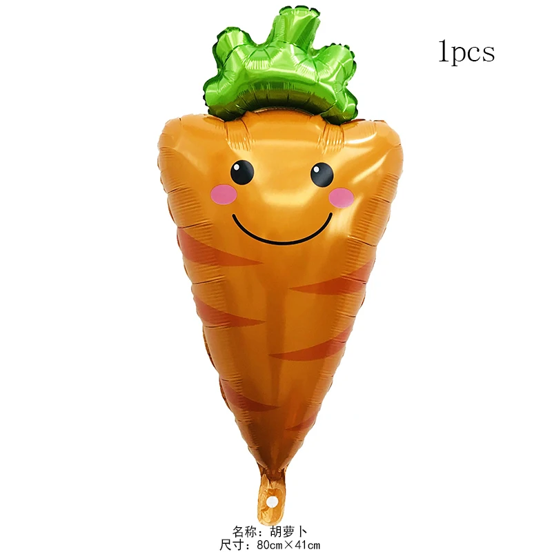 carrot ballon 1pcs 20 шт пасхальное праздничное украшение морковь конфеты сумки кролик подарочные сумки конусы транспонтант пластиковый мешок Дети Декор для вечеринки в честь Дня рождения поставки - Цвет: carrot ballon 1pcs