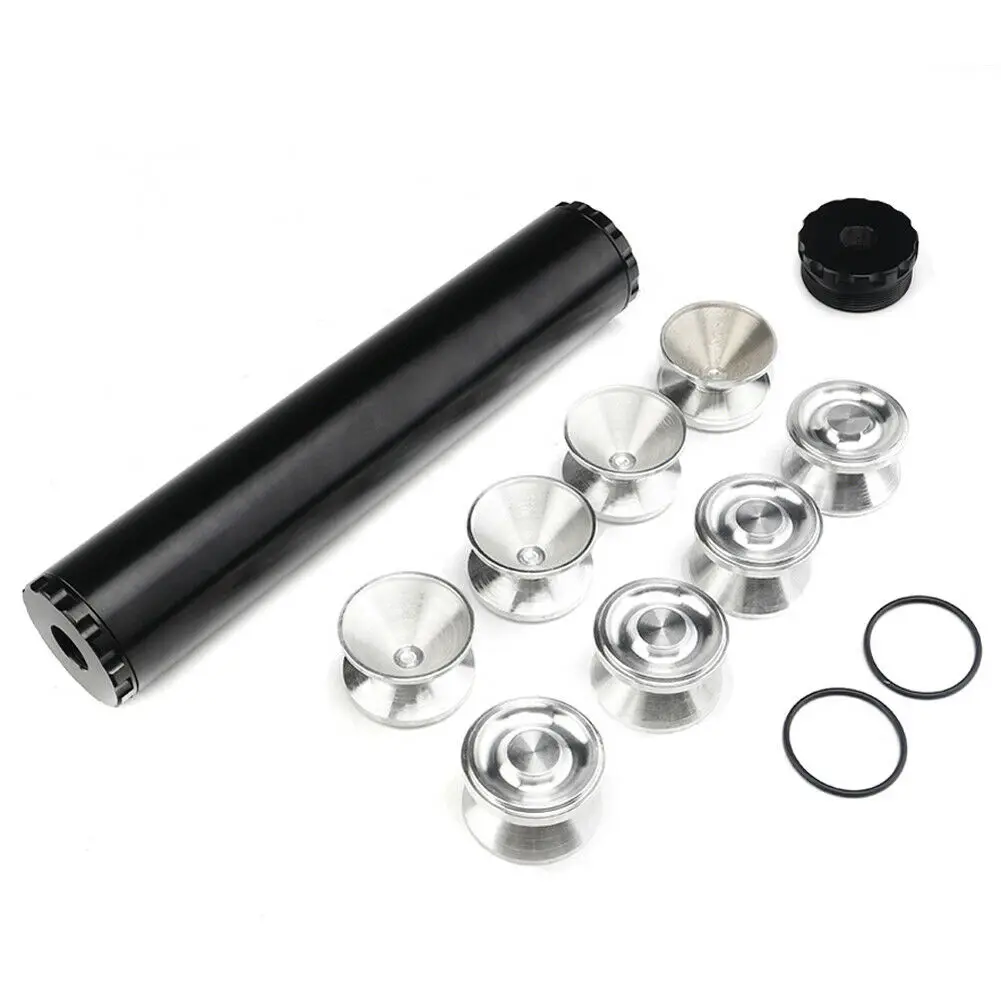 

1.75"OD, 9"L 7075 Tube + Cups D Cell K Cups 2 End Cap (1/2-28 + 5/8-24) Filter Napa 4003 Wix 24003 Oil Catch Solvent Trap