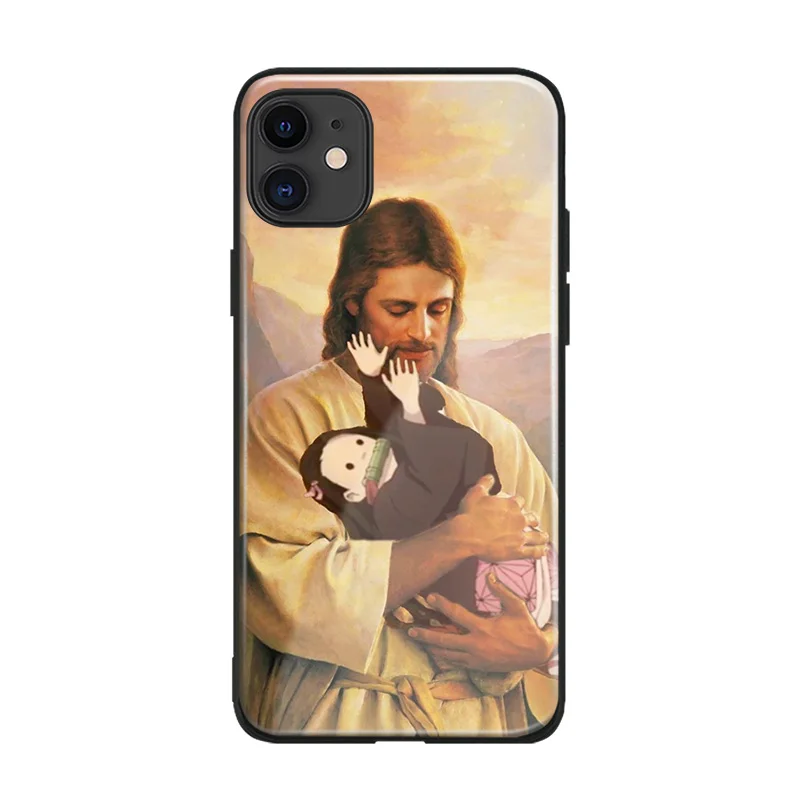 Мягкий силиконовый стеклянный чехол для телефона Kamado Nezuko Kimetsu no Yaiba iPhone SE 6 6s 7 8 Plus X