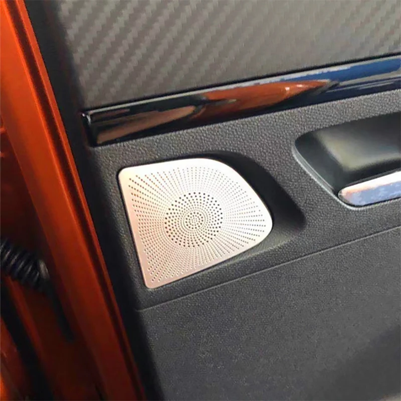 

2PCS Car Styling For Peugeot 2008 2019-Present Car Rear Door Speaker Horn Decoration Sticker Interior Sequins Auto Accessories