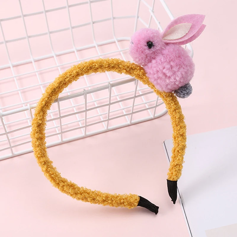 Детская Нескользящая плюшевая повязка на голову с бантом и кроликом | Аксессуары