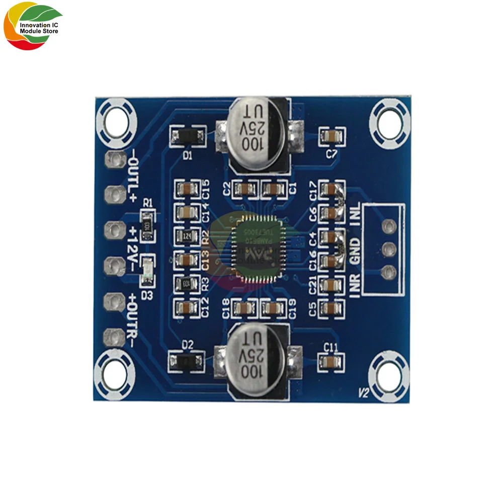 

Ziqqucu PAM8610 2 Channel 2 * 20W Digital 2.0 Amplifier Power Module Audio Stereo Amplifier Board XH-M200 DC 12V
