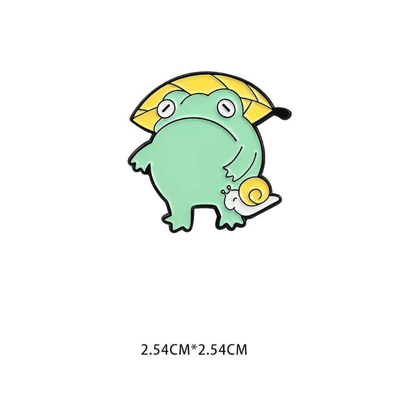 

DZ1769 Funny frog Jewelry backpacks Pins Lapel Enamel Pin and Brooches Badge Bags Backpack Decoration Friend Kids for Gifts