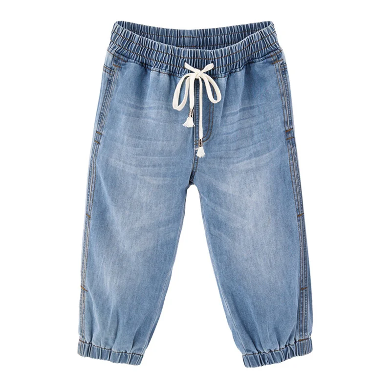 

5XL Plus Size Drawstring Waist Casual Denim Trousers Harem Pants Women 2021 Summer Loose Casual Capri Vintage Jeans Shorts C7332