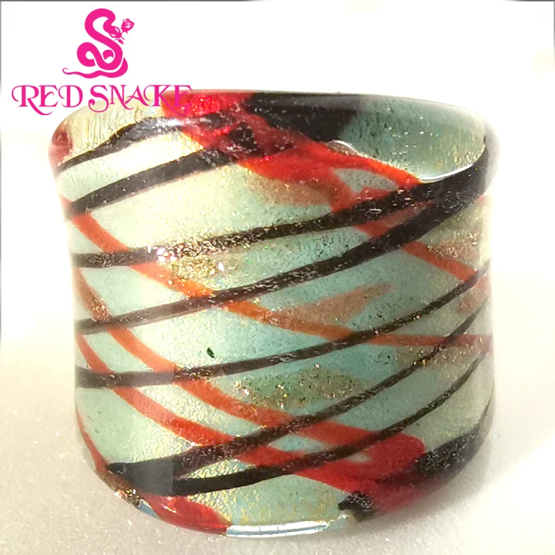 

RED SNAKE Brand Fashion Ring Handmade Murano Glass Multifarious Rings RSMG0000#385