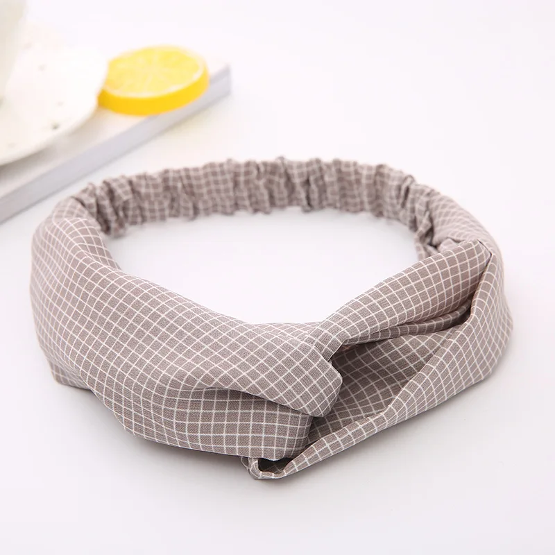 Женская повязка для волос в стиле знаменитостей Тонкая Повязка на голову клетку