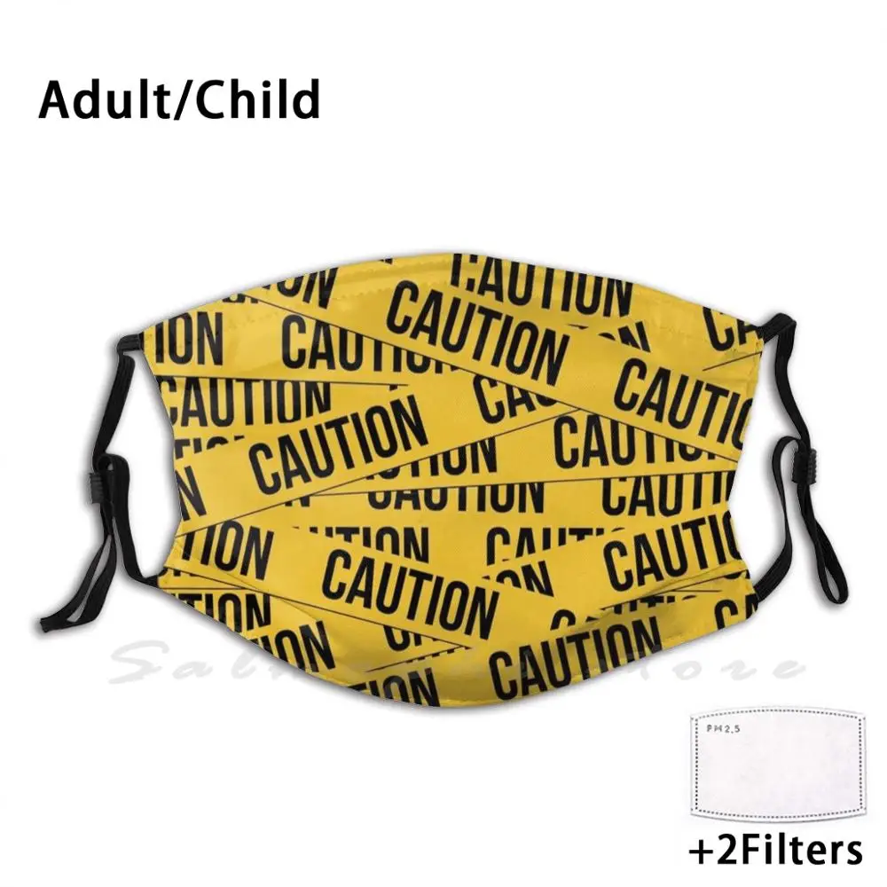 Предупреждающая маска предупреждающая лента Полицейская желтая опасная