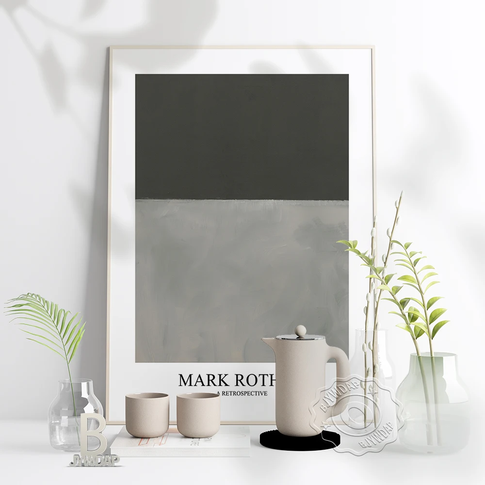 

Mark Rothko Art Exhibition Museum Retro Poster,Guggenheim Museum New York Abstract Art Prints,Nordic Minimalism Style Wall Decor