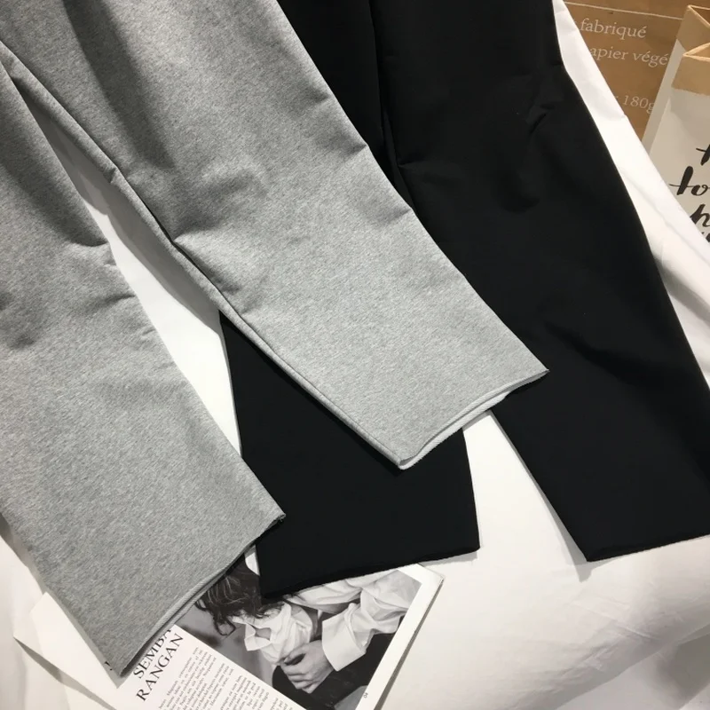 

Wide Leg Pants Women Elastic Basic High-waist Fashion Womens Trousers Lady Casual Chic Solid Casual All-match Females Plus Size