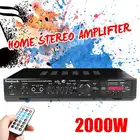 Цифровой усилитель Sunbuck с высоким разрешением, Bluetooth, стерео, светодиодный, USB, AV, мощный Surround 298BT, аудиоплеер, сабвуфер