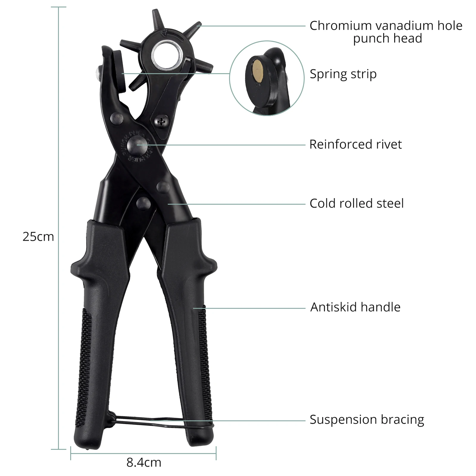 Купить Набор инструментов для пробивки отверстий в кожаном ремешке GARLLEN, вращающийся дырокол для ремешков, 150 шт., застежки для ремешков часов, реме...