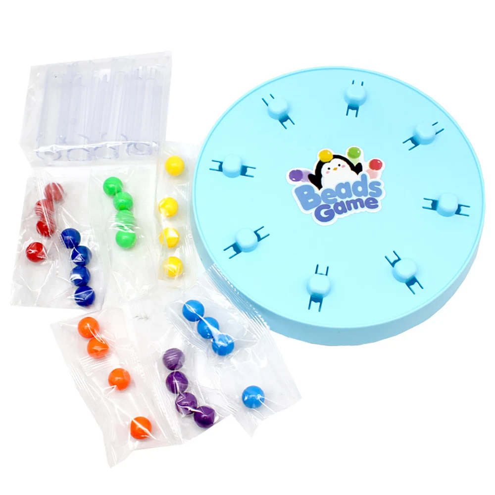 

Board Game Colorful Beads Pairing Balls Kids Color Matching Education Toy Training Brain Teaser Ball Parent Kids Interactive Toy
