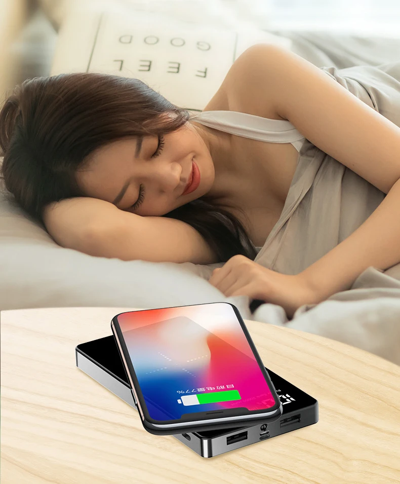 

20000mAh Wireless Power Bank for Xiaomi iPhone 12 Pro Samsung S20 Poverbank Portable External Battery Wireless Charger Powerbank