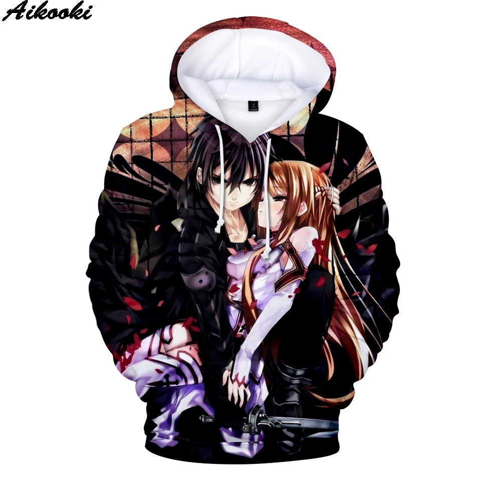 

3D Hoodies Sword Art Online Print Hoodie Men Women Fashion Sweatshirts Anime Harajuku Hip Hop Sweatshirt 3D Hoodies Men's
