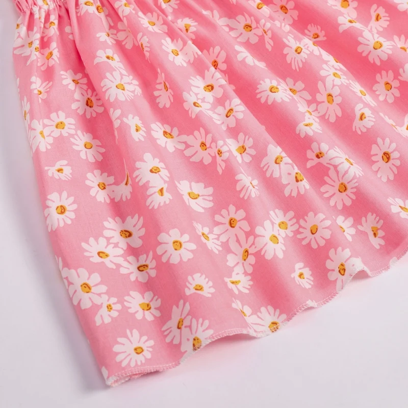 

Baby Dress Summer Casual Strap Dress Children Girls Floral Print Sleeveless Kids Pageant Princess Dresses 1-6Y