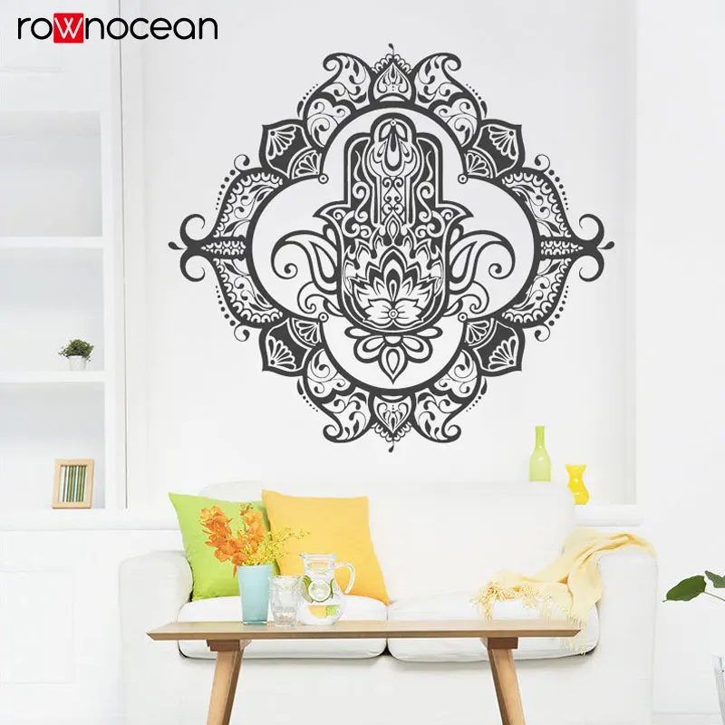Креативный дизайн Хамса Лотос защитный талисман наклейки на стену виниловые