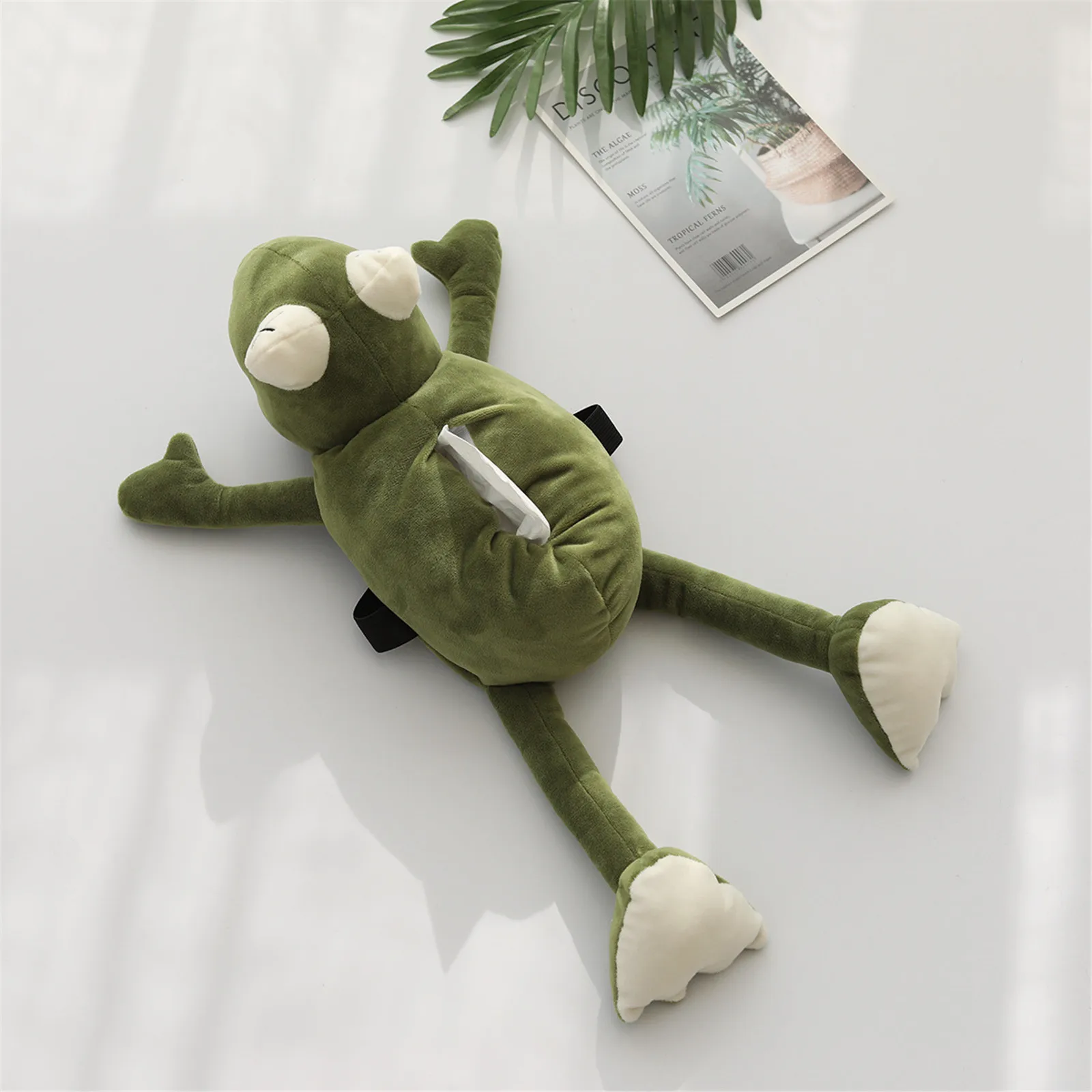 Мультяшная коробка для салфеток куклы-лягушки дома офиса автомобиля подвесная